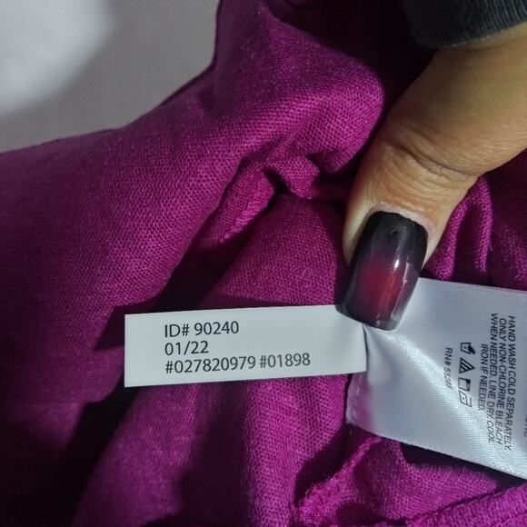 Express Pink Linen Mini Ruffle Wrap Sleeveless Dress Size XS - Picture 9 of 9